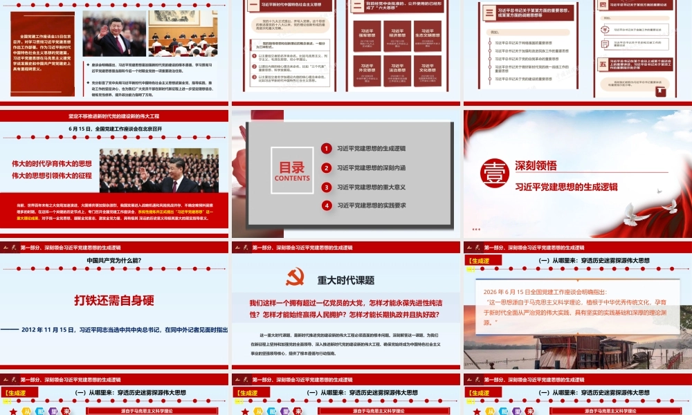 PPT+讲稿：深入学习贯彻习近平党建思想（3.5万字+100页PPT+多视频）.pptx