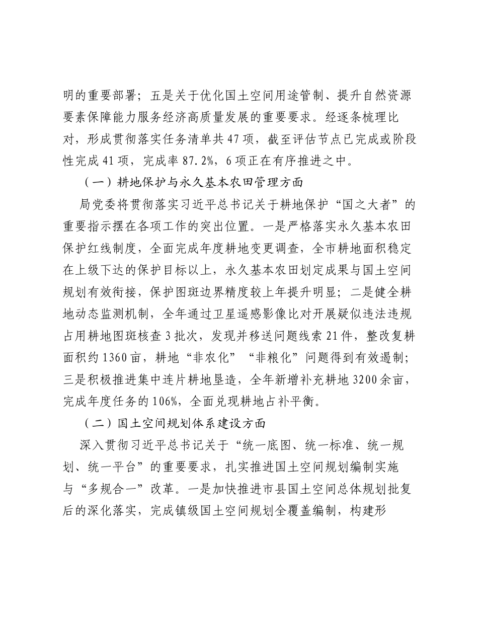 市资规局党委贯彻落实习近平总书记重要指示批示情况自查评估报告.docx_第2页