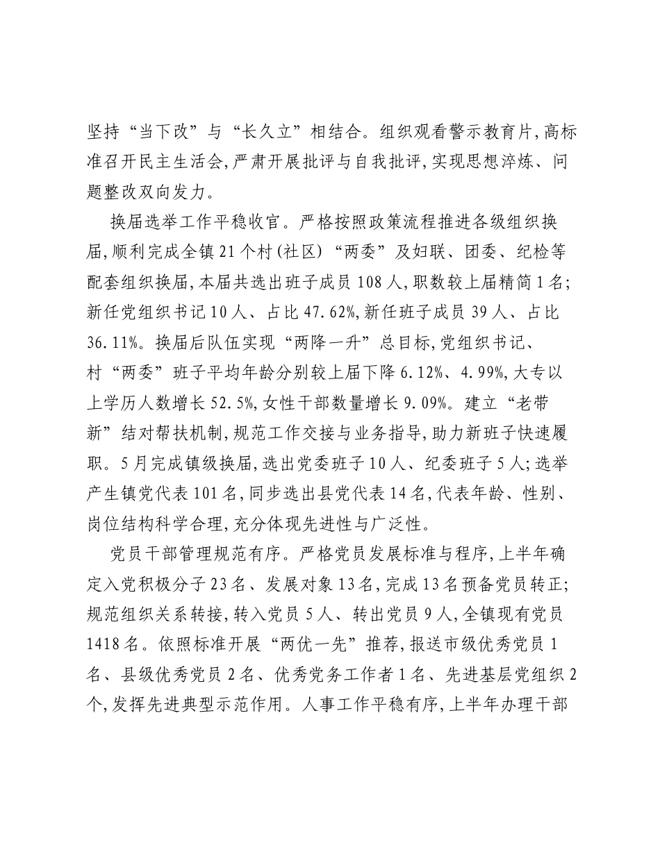 XX镇2026年上半年工作总结及2026年下半年工作打算.docx_第2页