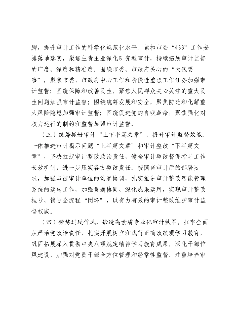 XX市审计局2026年下半年工作计划.docx_第2页