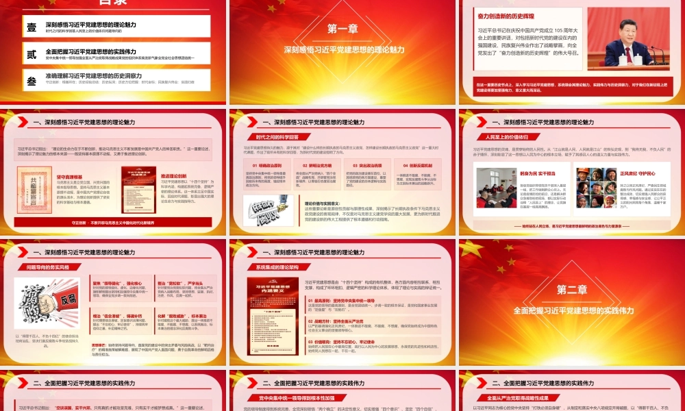 2026年专题党课：系统领会习近平党建思想的理论魅力、实践伟力与历史洞察力.pptx