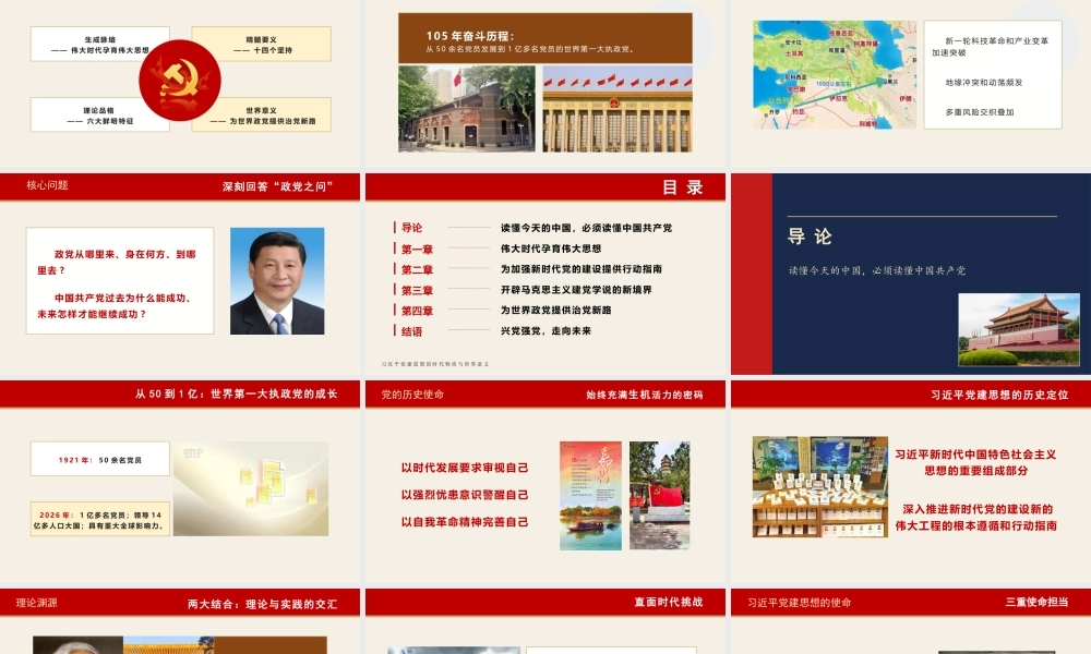 （153版，3万字讲稿）2026党课PPT：党建思想的时代特质与世界意义.pptx