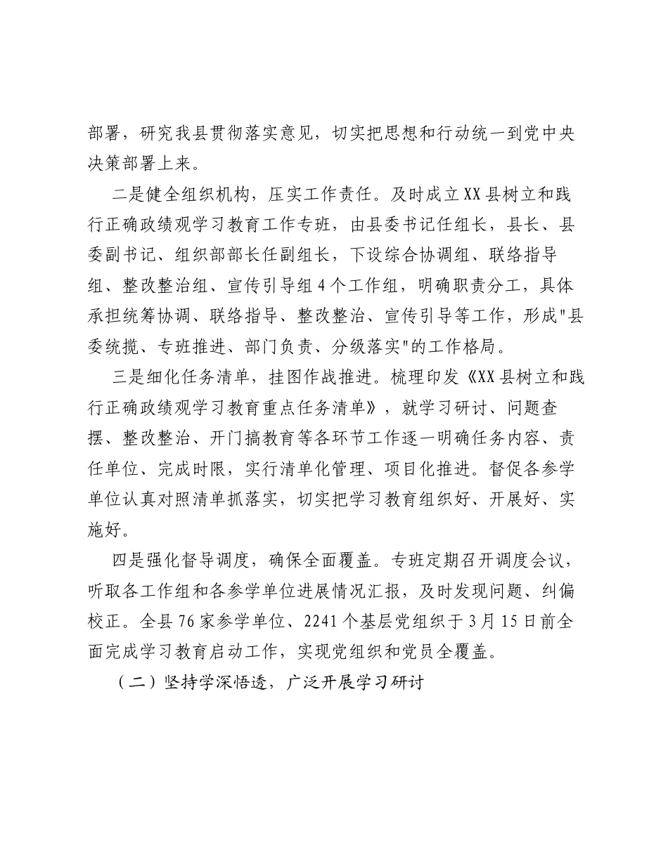 XX县树立和践行正确ZJG学习教育工作总结（4176字）.docx_第2页
