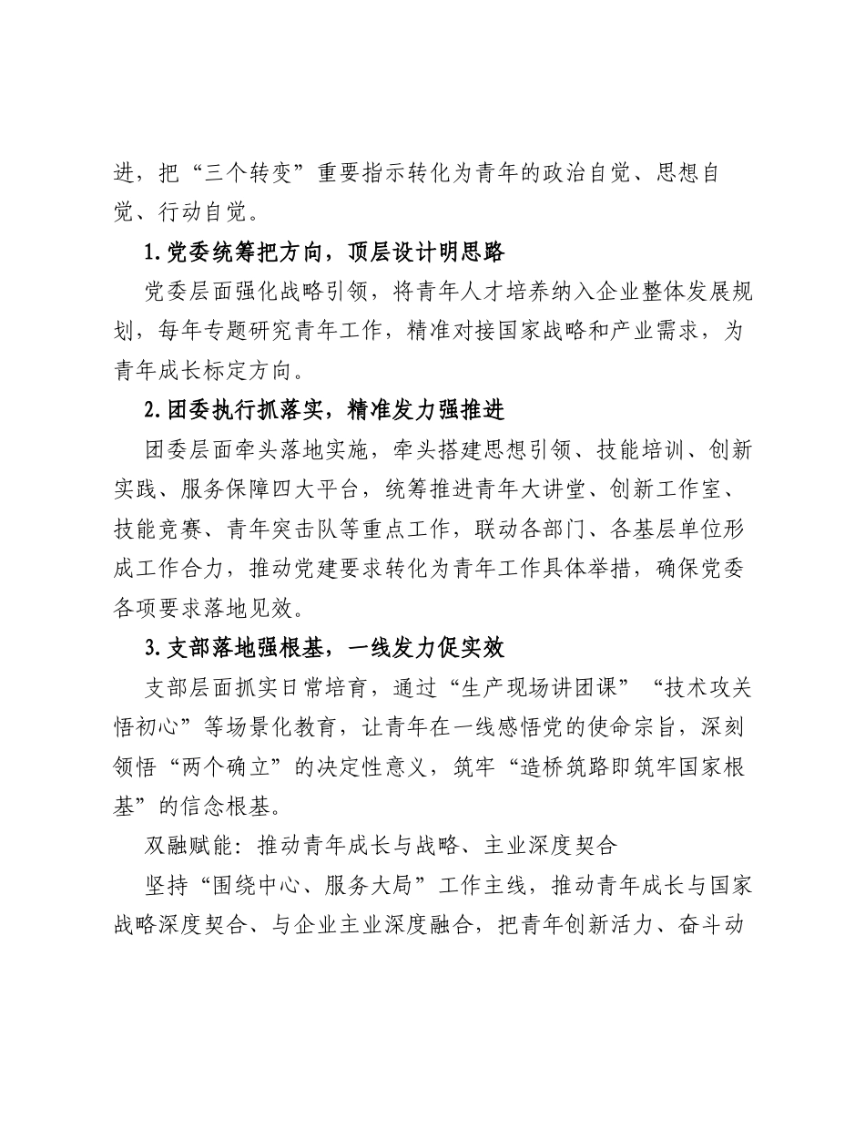 基层党建：一核双融三促党建带团建工作体系赋能青年创新创效.docx_第2页