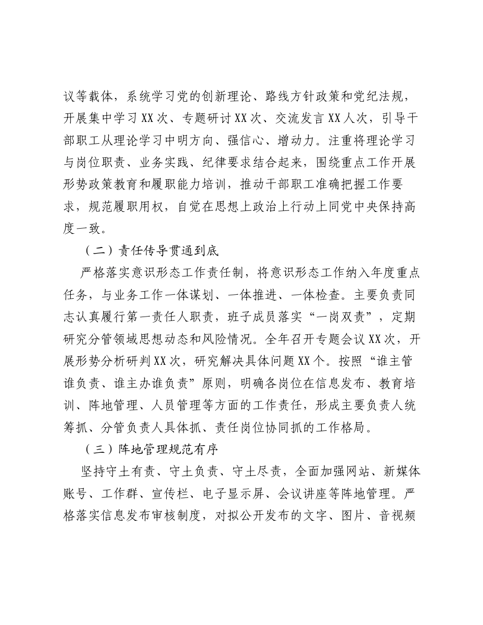 2026年XX单位意识形态领域形势分析研判报告.docx_第2页