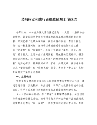 某局树立和践行正确ZJG工作总结.docx