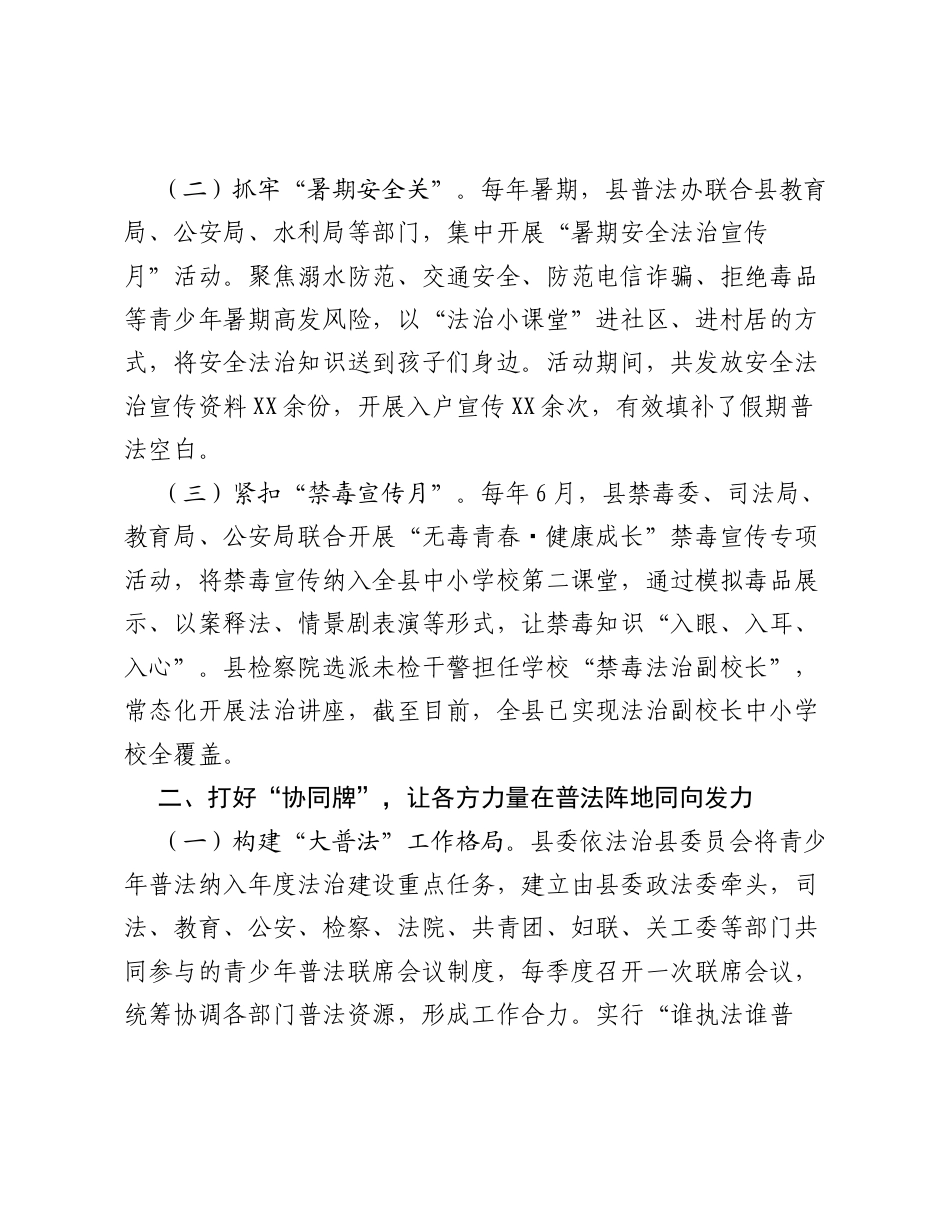 经验材料：XX县巧打 四张牌，让法治种子在青春沃土生根发芽.docx_第2页