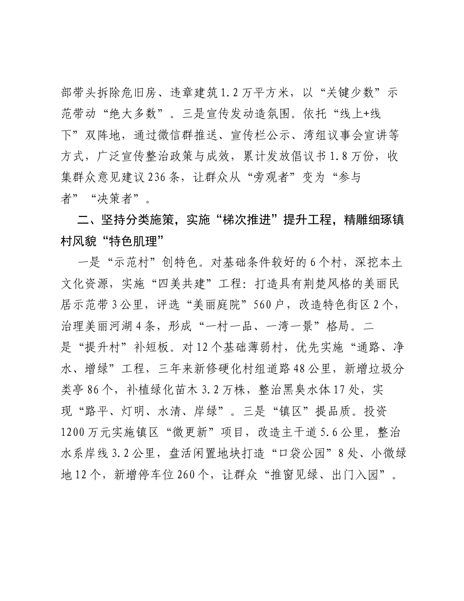 镇和美乡村建设经验交流材料：深学活用千万工程经验绘就和美乡村新画卷.docx_第2页