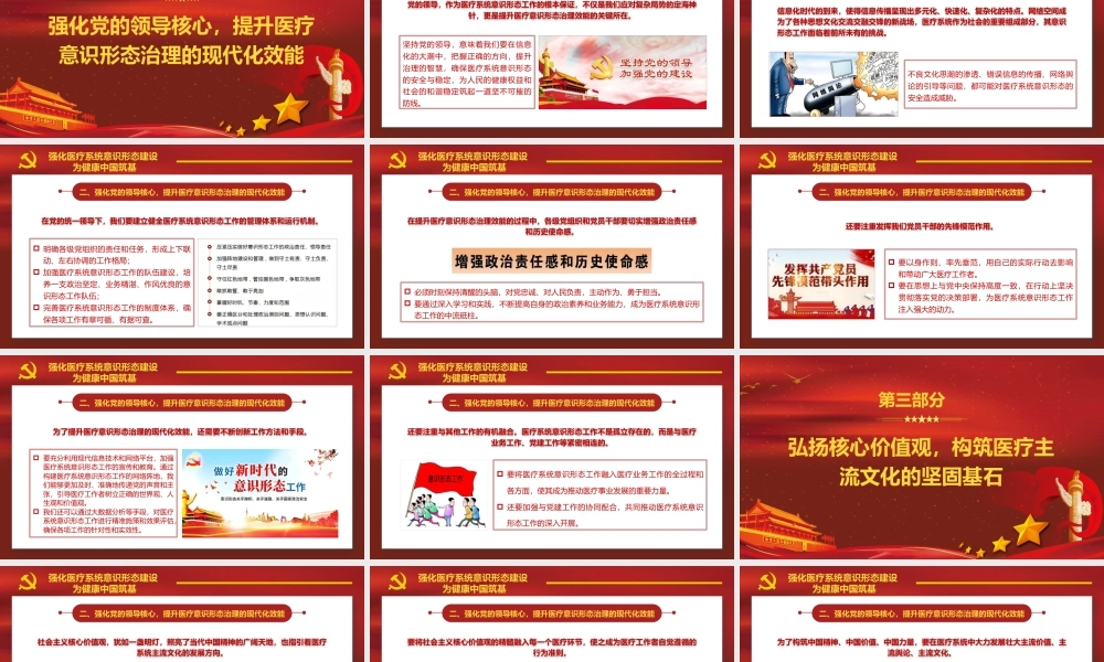 PPT+讲稿：强化医疗系统意识形态建设 为健康中国筑基【4600字+27页PPT】.pptx