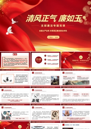 2026年专题党课：8月份支部廉洁专题党课上的讲话：清风正气 廉如玉.pptx