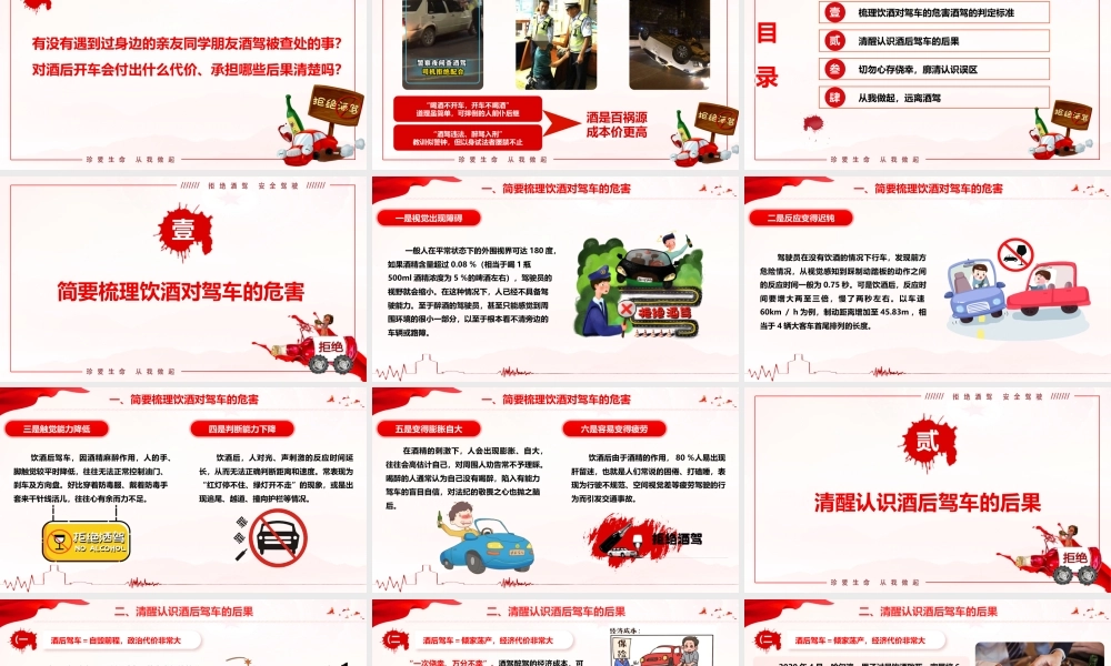 PPT+讲稿：防范酒驾醉驾警示教育《从我做起，远离酒驾，莫让酒驾毁终生》.pptx