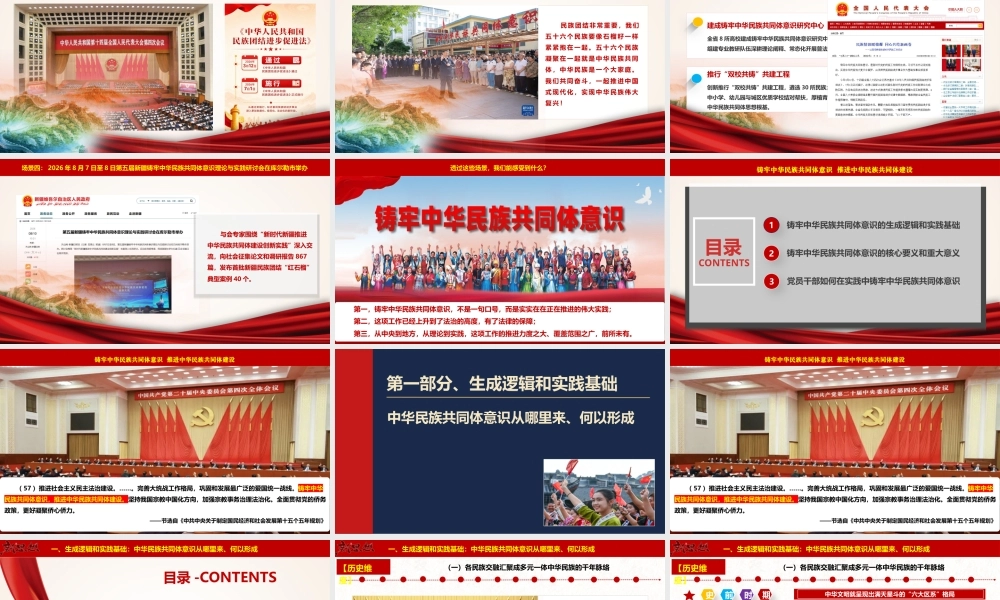 （101版，4万字讲稿）2026年专题党课：铸牢中华民族共同体意识 推进中华民族共同体建设.pptx